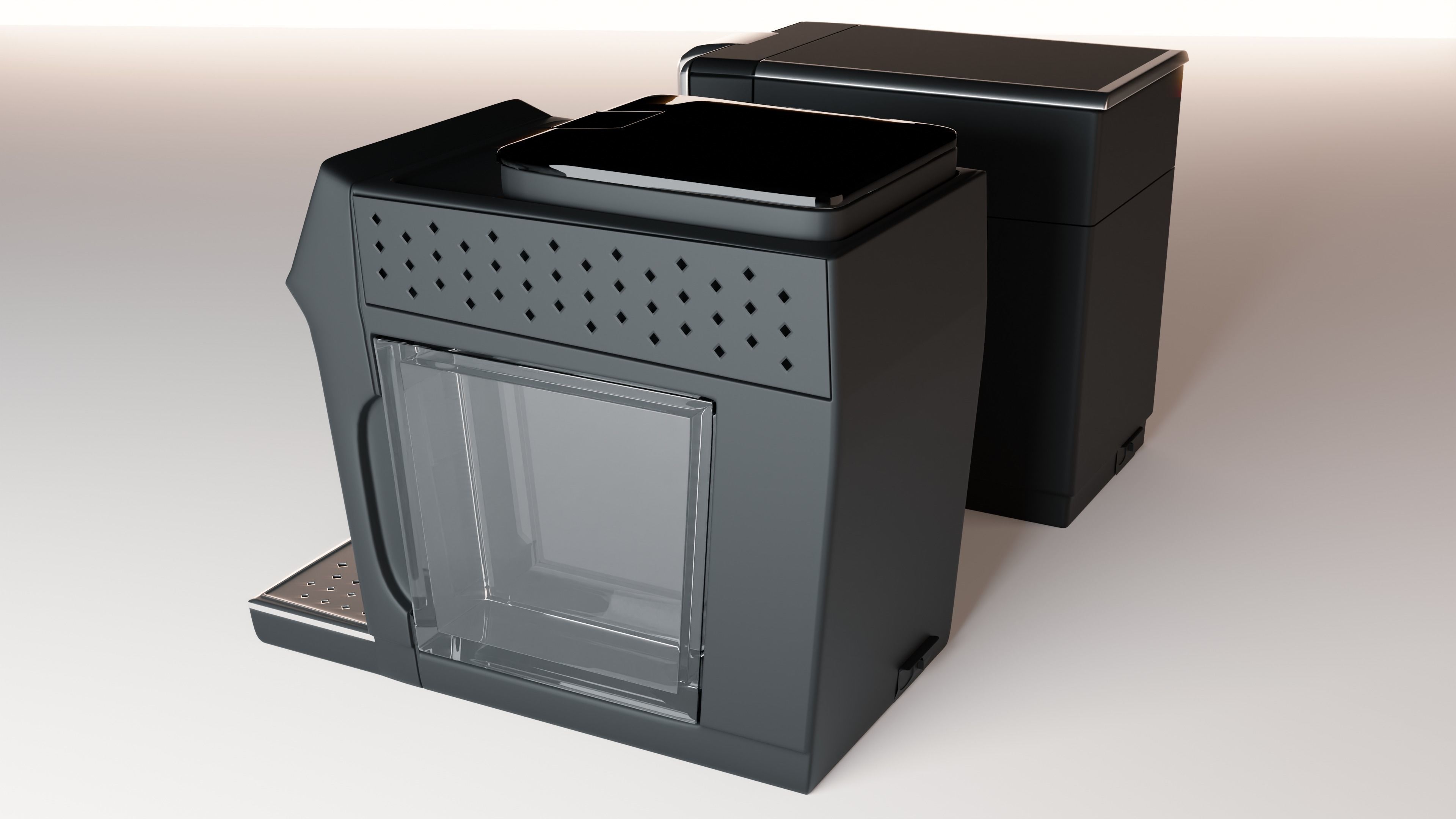 Philips Coffee Machines and a container 3D model_3