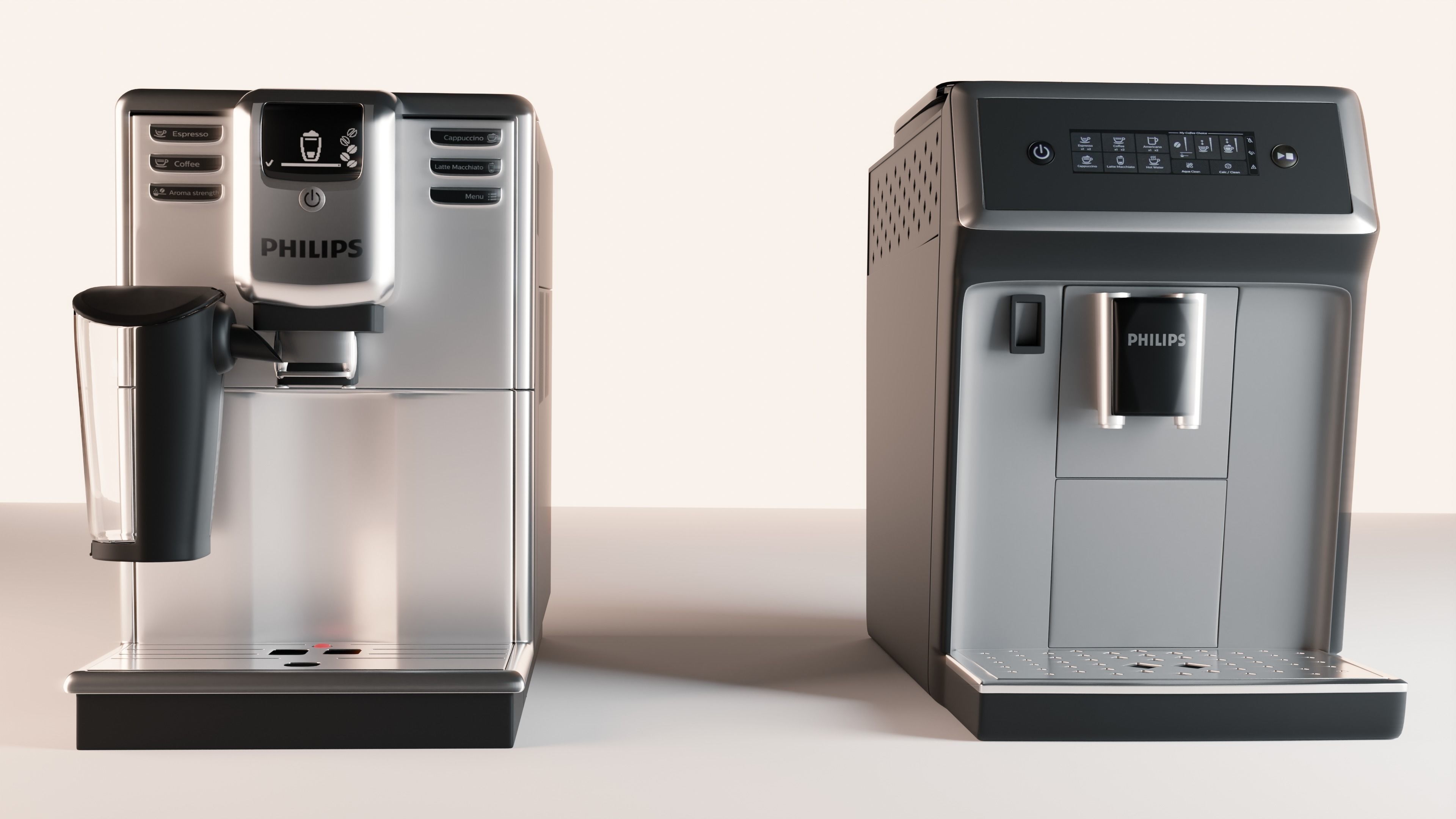 Philips Coffee Machines and a container 3D model_1