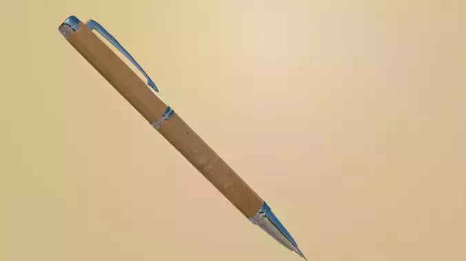 Pen 3D Modeling in Blender Low-poly 3D model