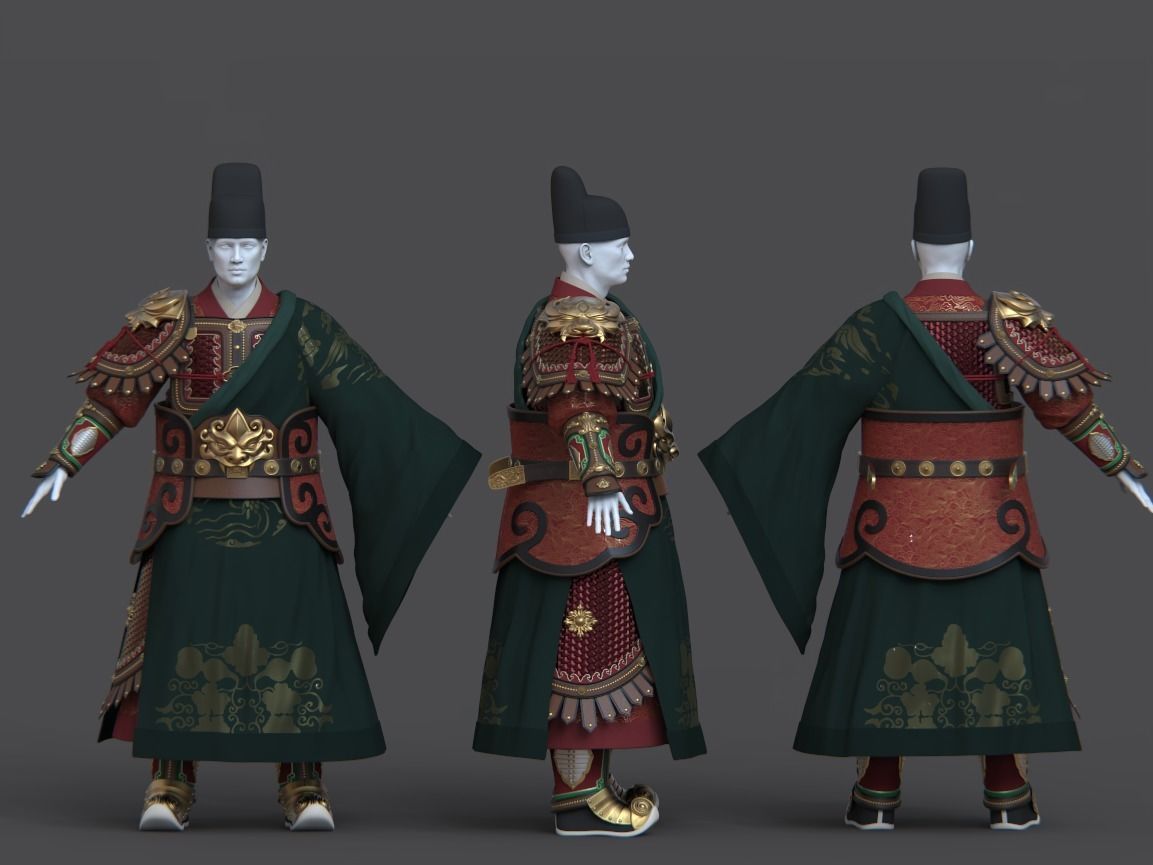 09-Ancient Chinese Armor-Song dynasty 3D model_14