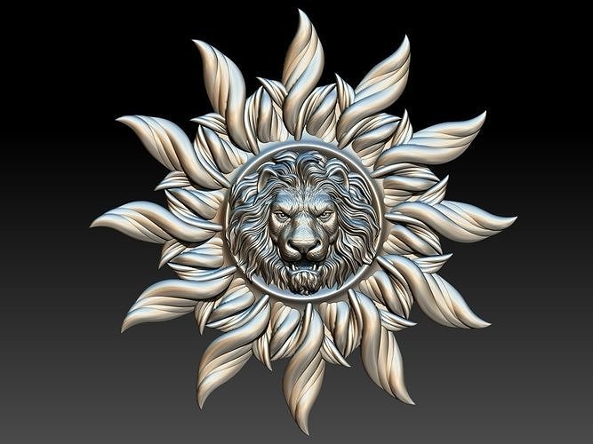 lion face pendant  3D model