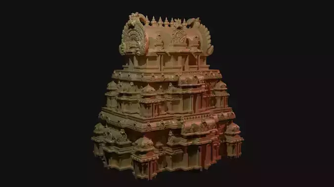 Kopuram-Indian Temple Structure 3D print model