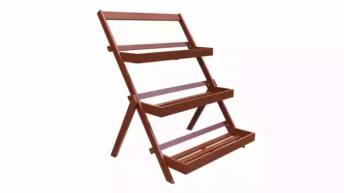 Outdoor and indoor folding wood shelving