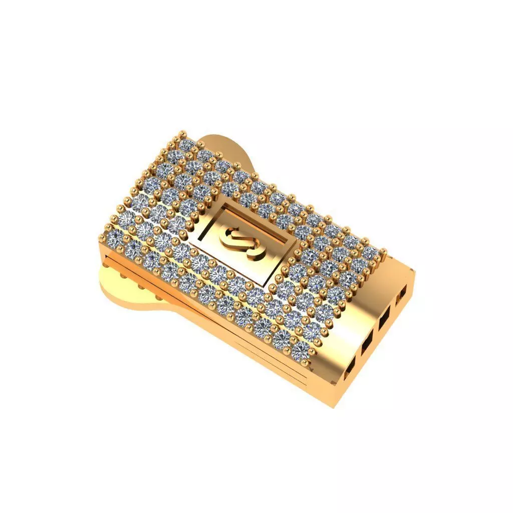 cuban lock  3D print model_0