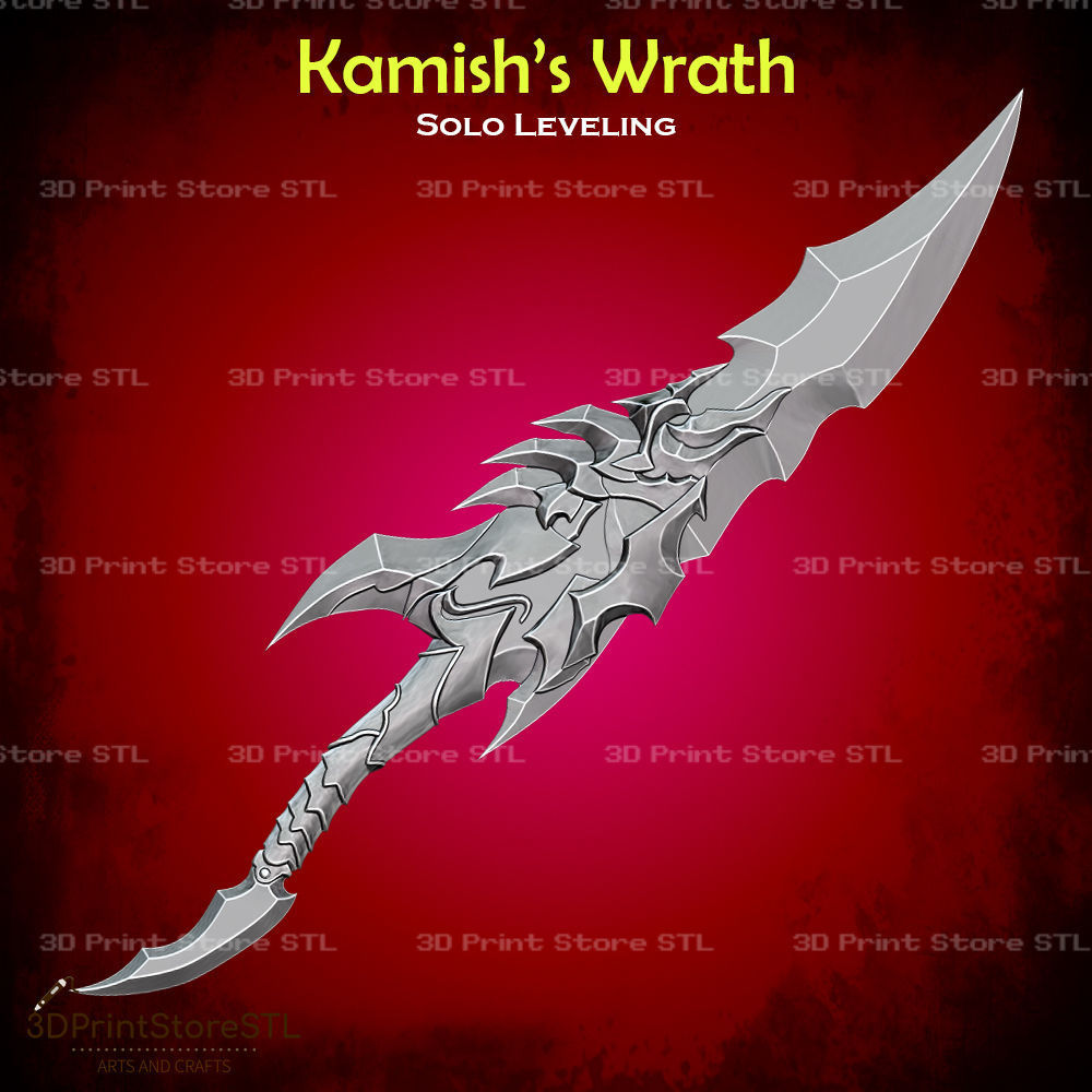 Kamish Wrath Dagger Cosplay Solo Leveling - STL File 3D print model_1