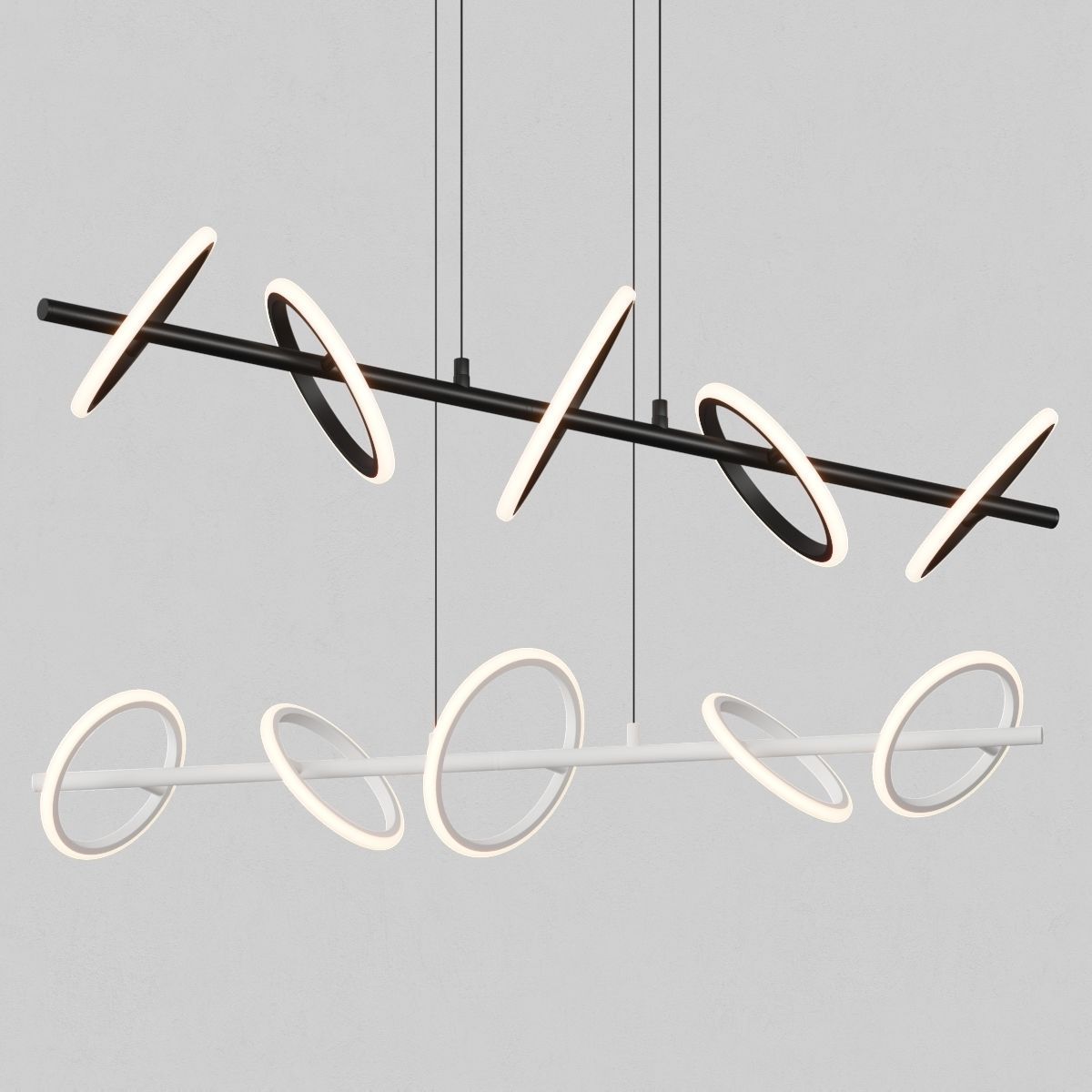 DALS Lighting Olympia Five Pendant Lamp 3D model_1