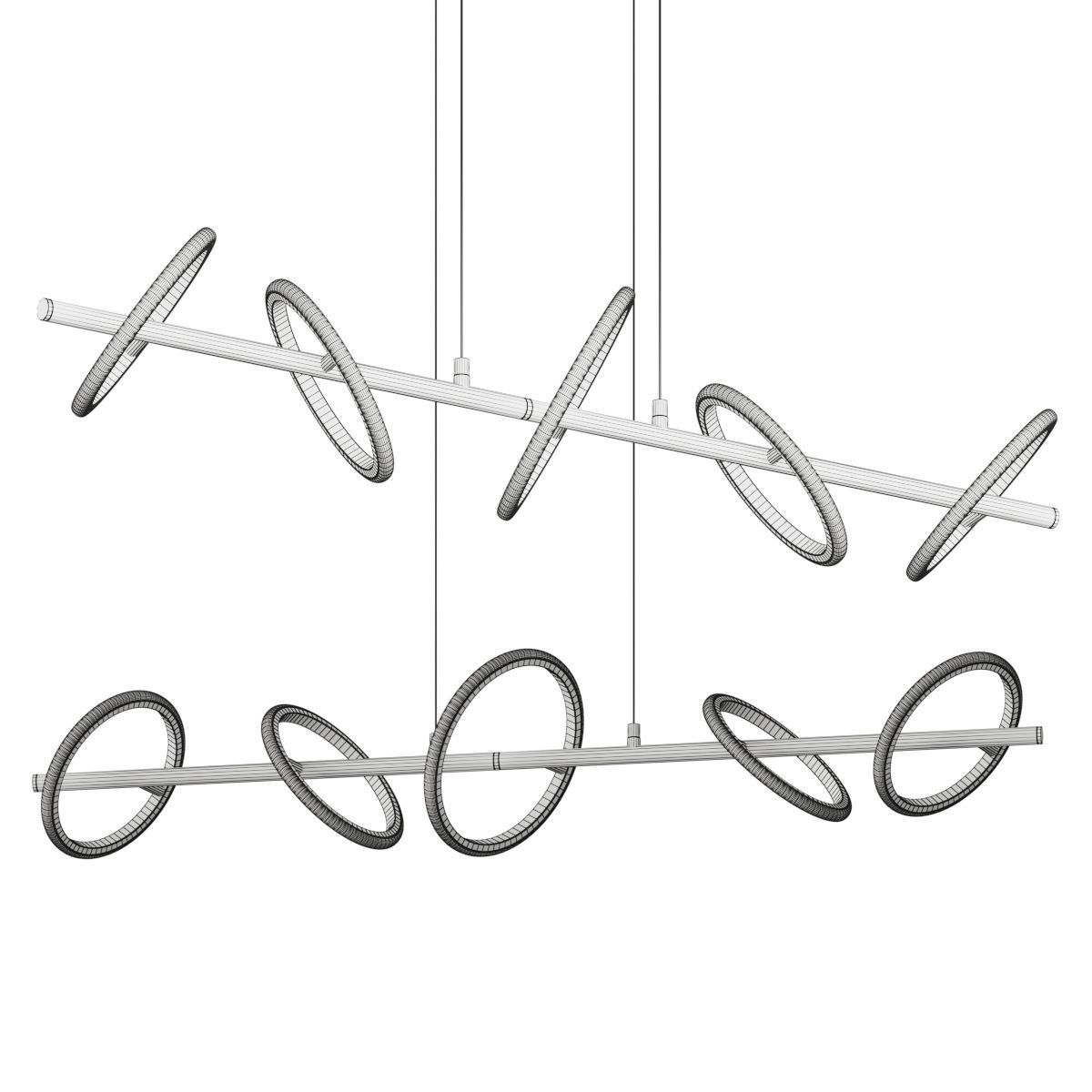 DALS Lighting Olympia Five Pendant Lamp 3D model_2