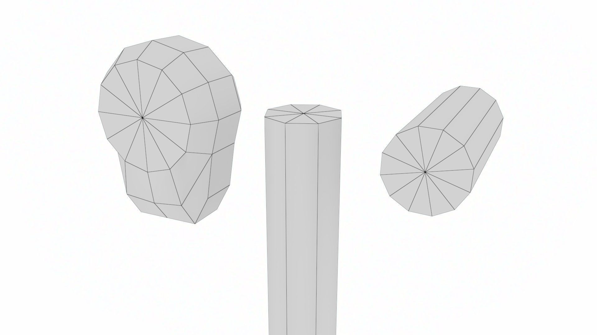 Rigged Hydraulic Cylinder Piston Low-poly 3D model_20