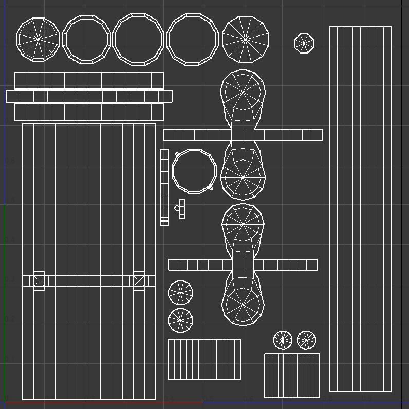 Rigged Hydraulic Cylinder Piston Low-poly 3D model_30