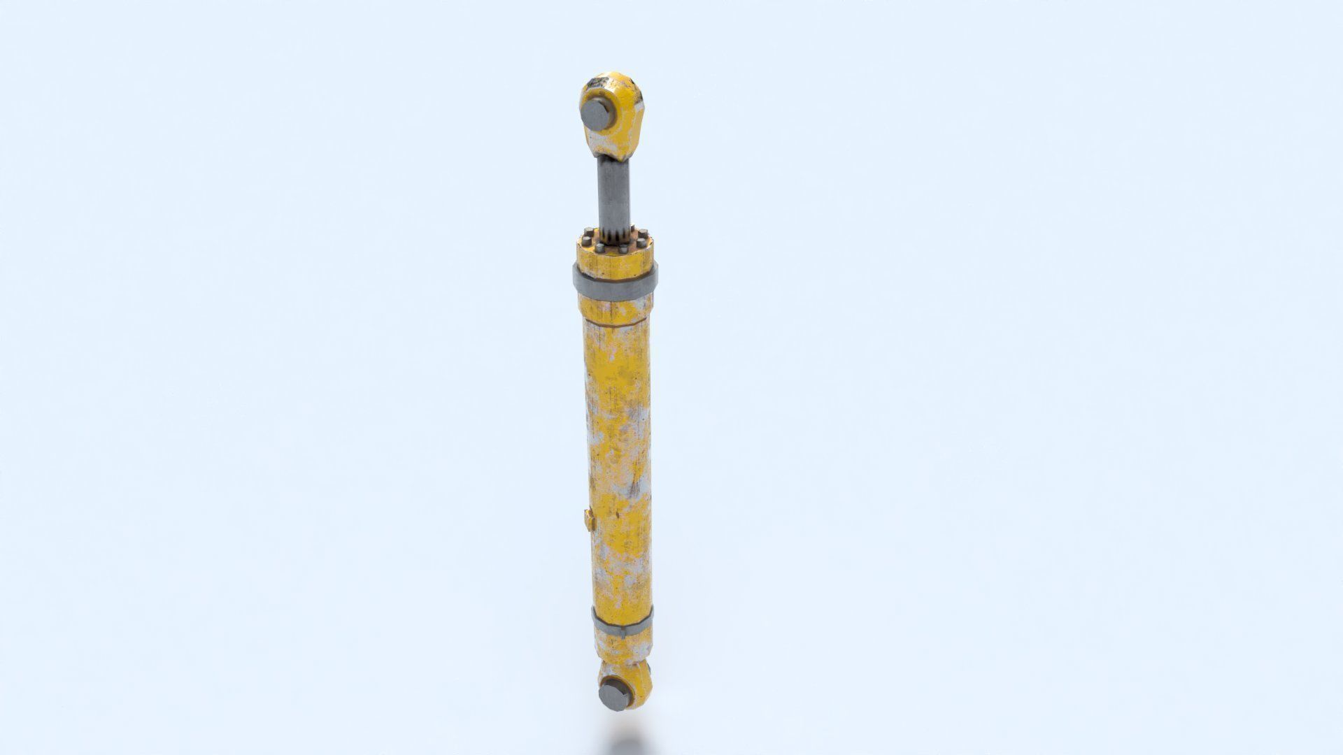 Rigged Hydraulic Cylinder Piston Low-poly 3D model_16