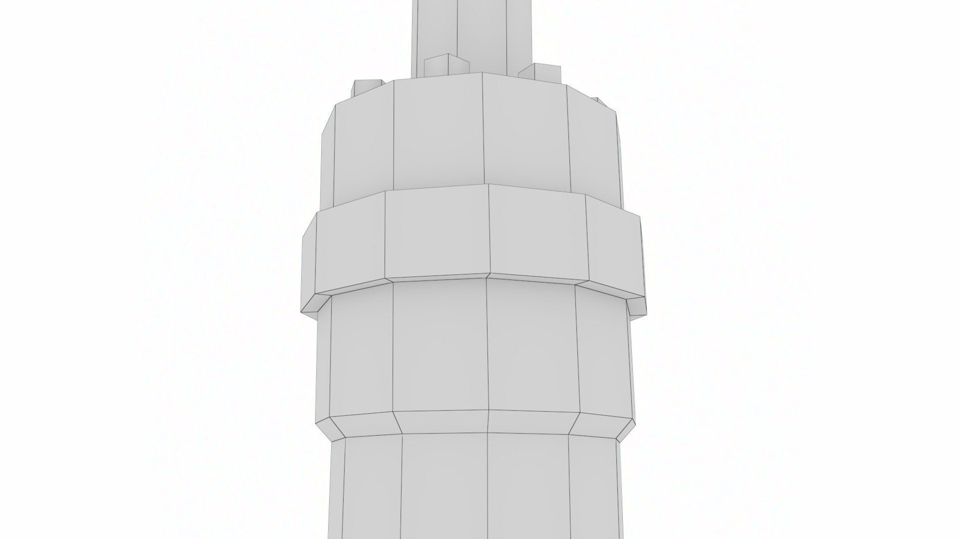 Rigged Hydraulic Cylinder Piston Low-poly 3D model_23