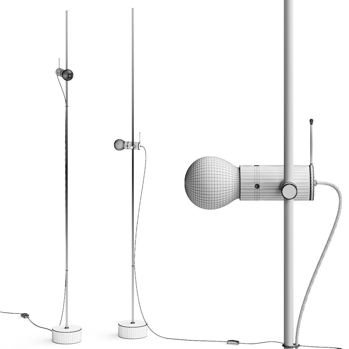 OLUCE Agnoli Floor Lamp 3D model_1