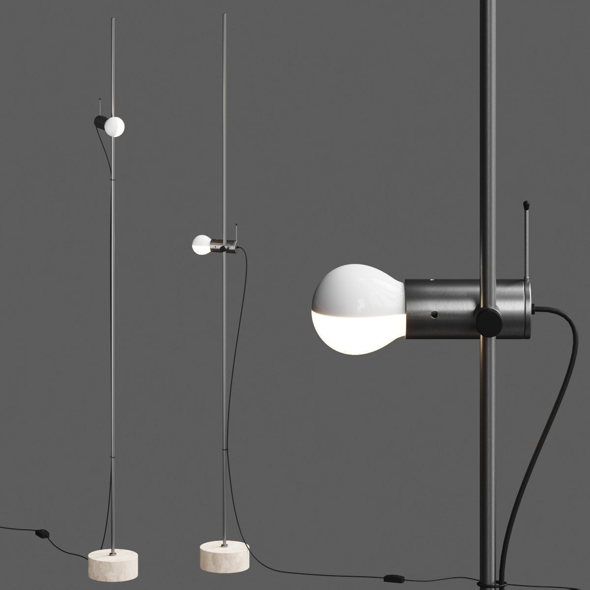 OLUCE Agnoli Floor Lamp 3D model_2