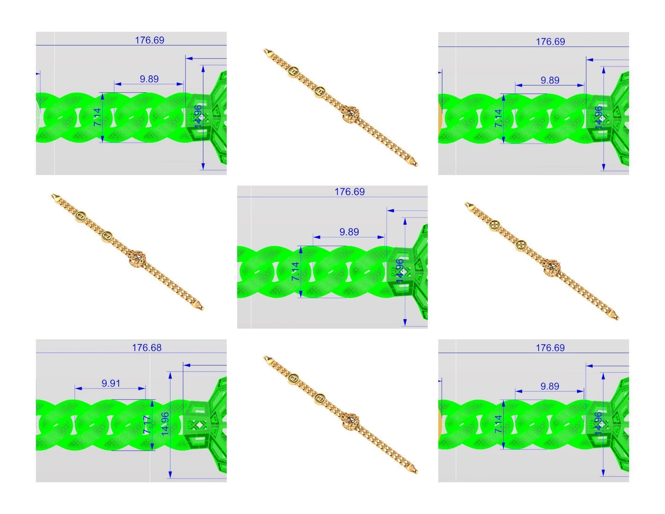 CUBAN LINK CHAIN - 200 PIECES READY FOR PRINT 3D print model_43