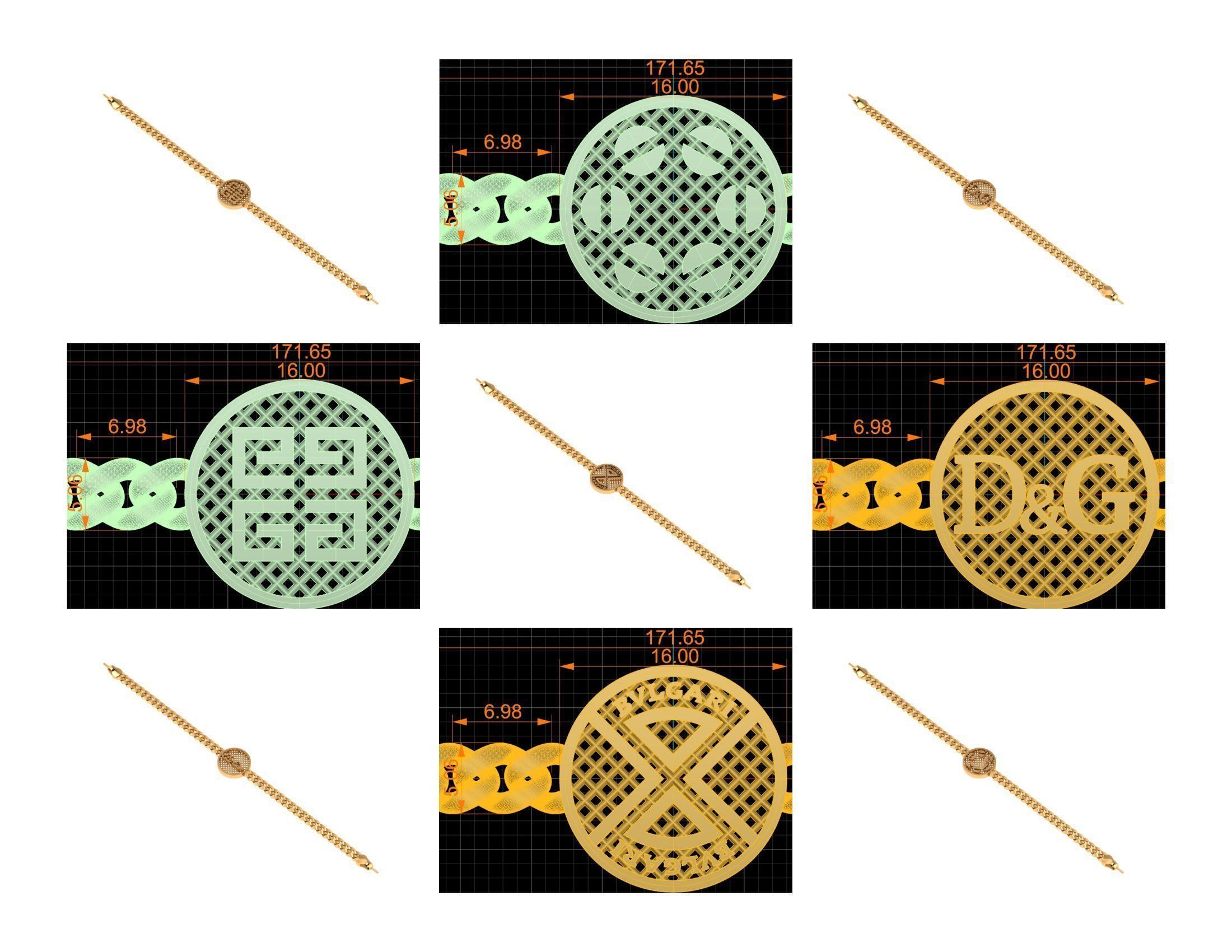 CUBAN LINK CHAIN - 200 PIECES READY FOR PRINT 3D print model_36