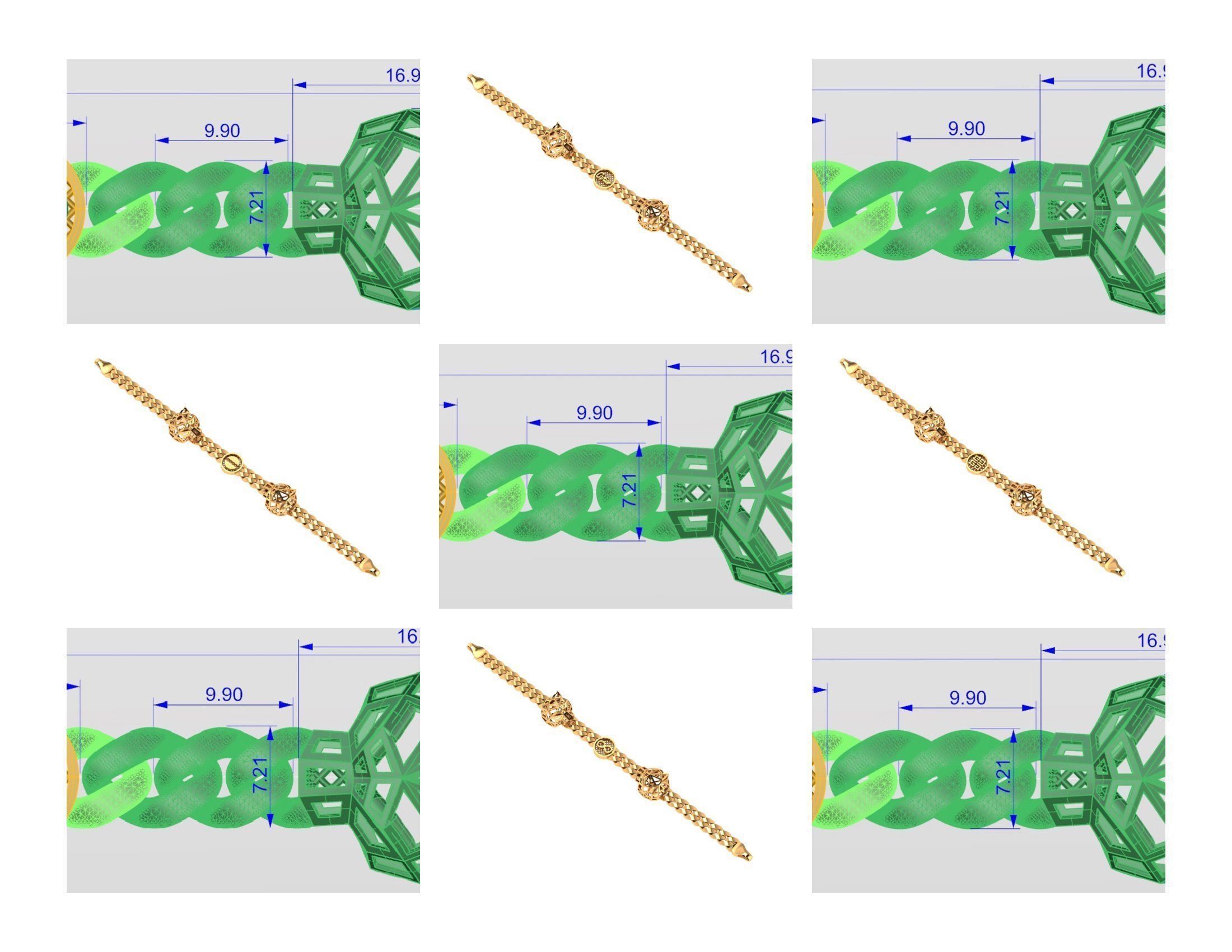 CUBAN LINK CHAIN - 200 PIECES READY FOR PRINT 3D print model_41