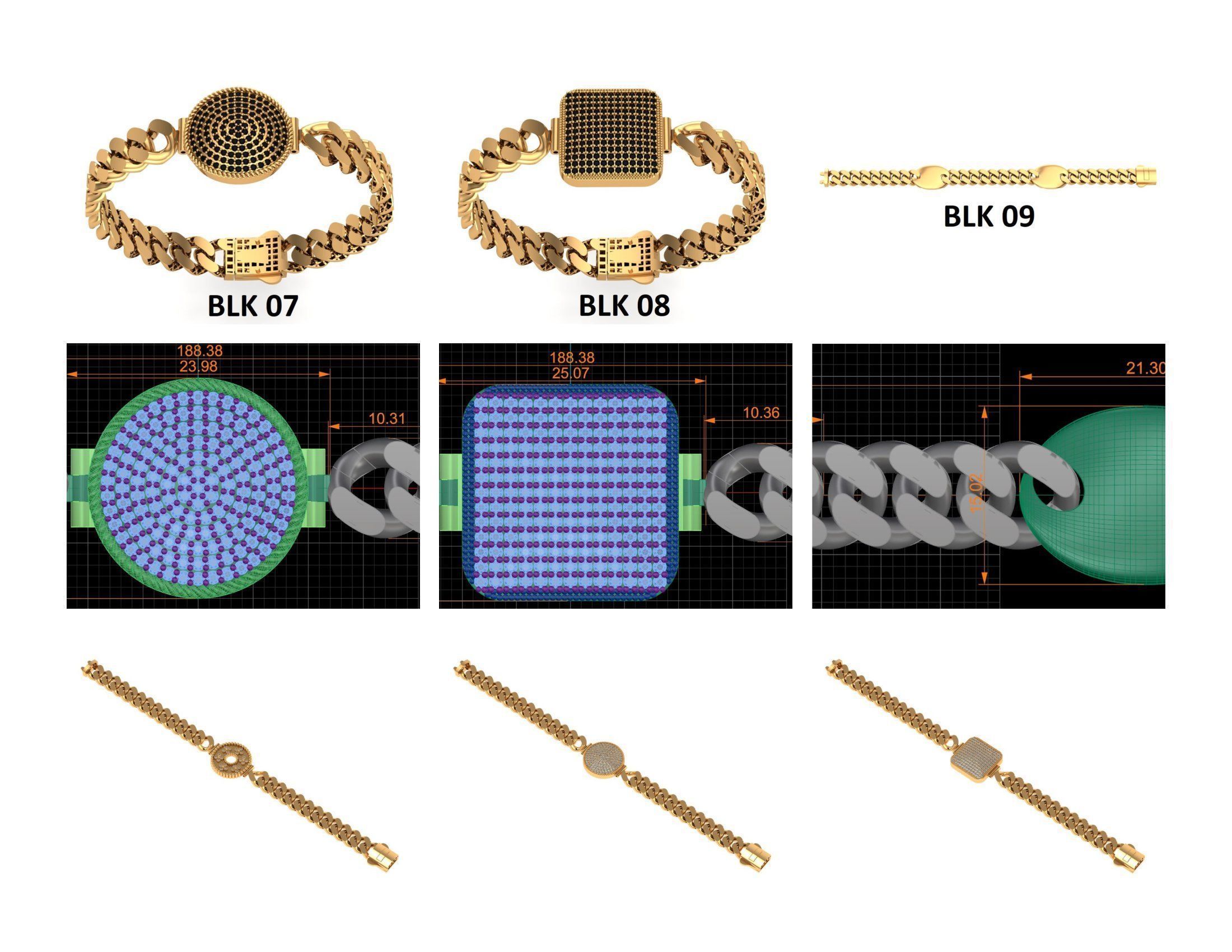 CUBAN LINK CHAIN - 200 PIECES READY FOR PRINT 3D print model_24