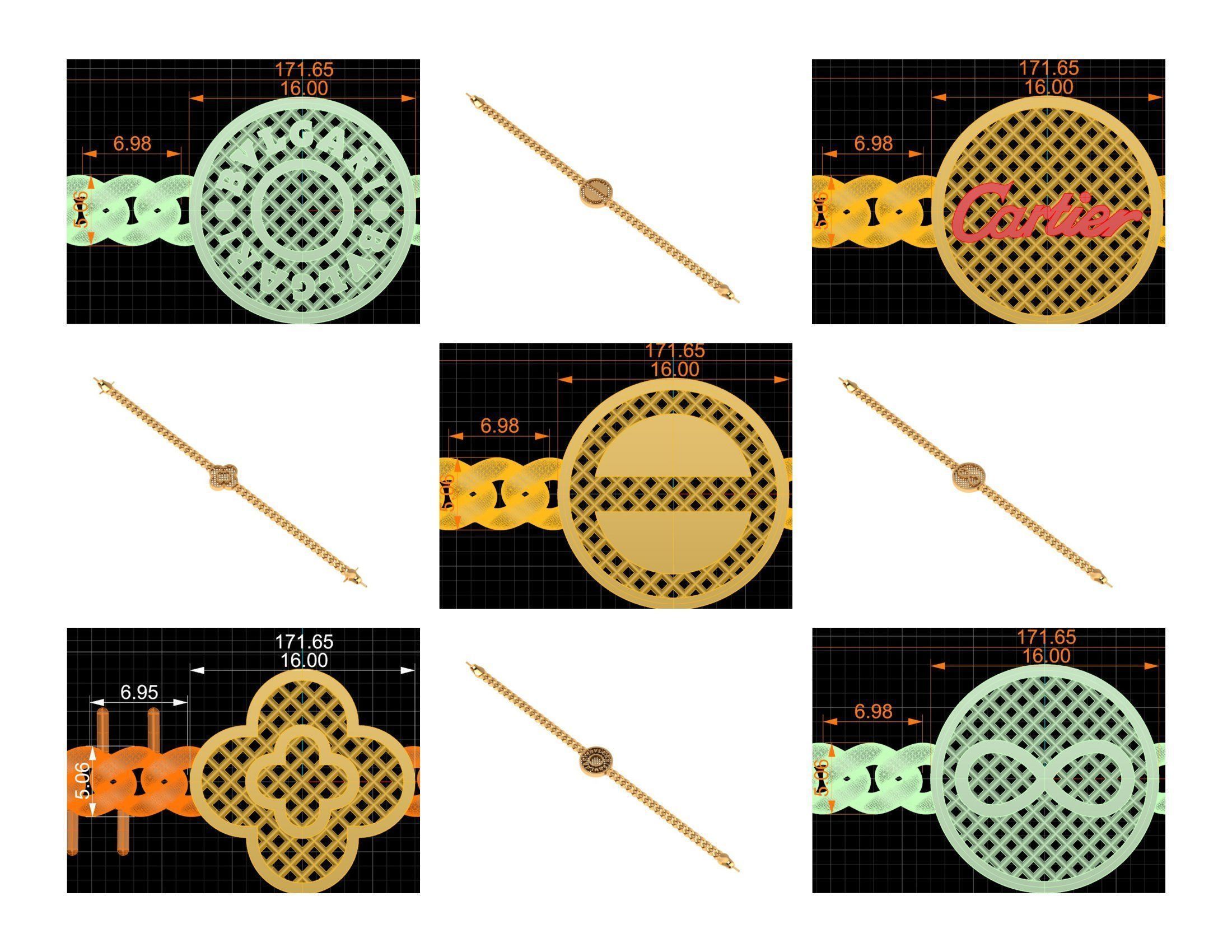 CUBAN LINK CHAIN - 200 PIECES READY FOR PRINT 3D print model_35