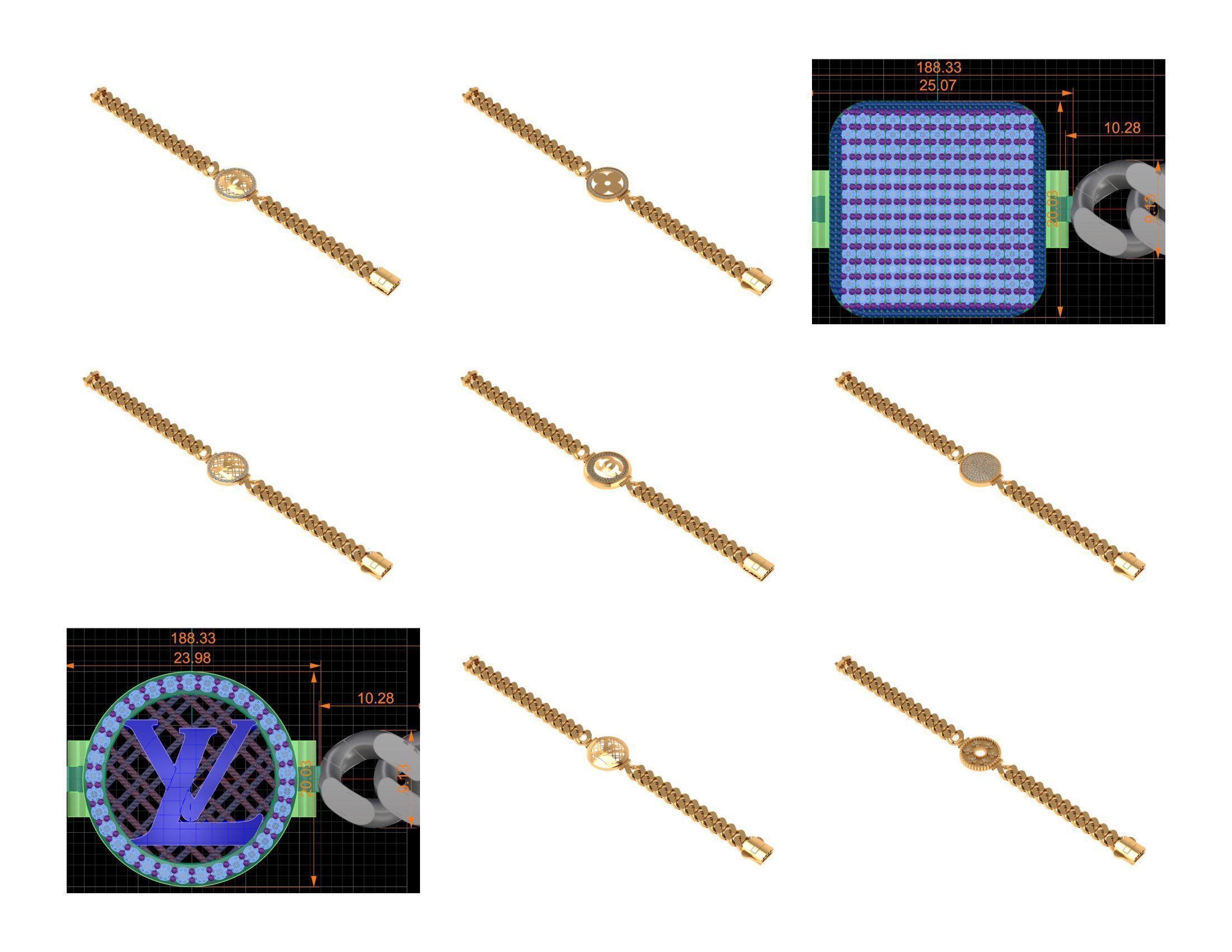 CUBAN LINK CHAIN - 200 PIECES READY FOR PRINT 3D print model_31