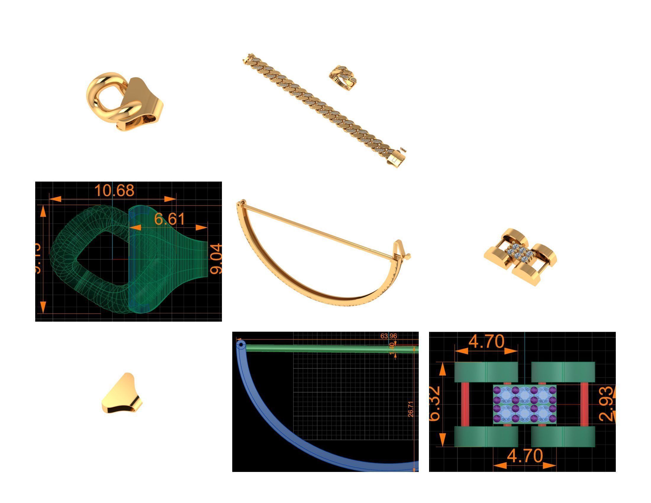 CUBAN LINK CHAIN - 200 PIECES READY FOR PRINT 3D print model_49