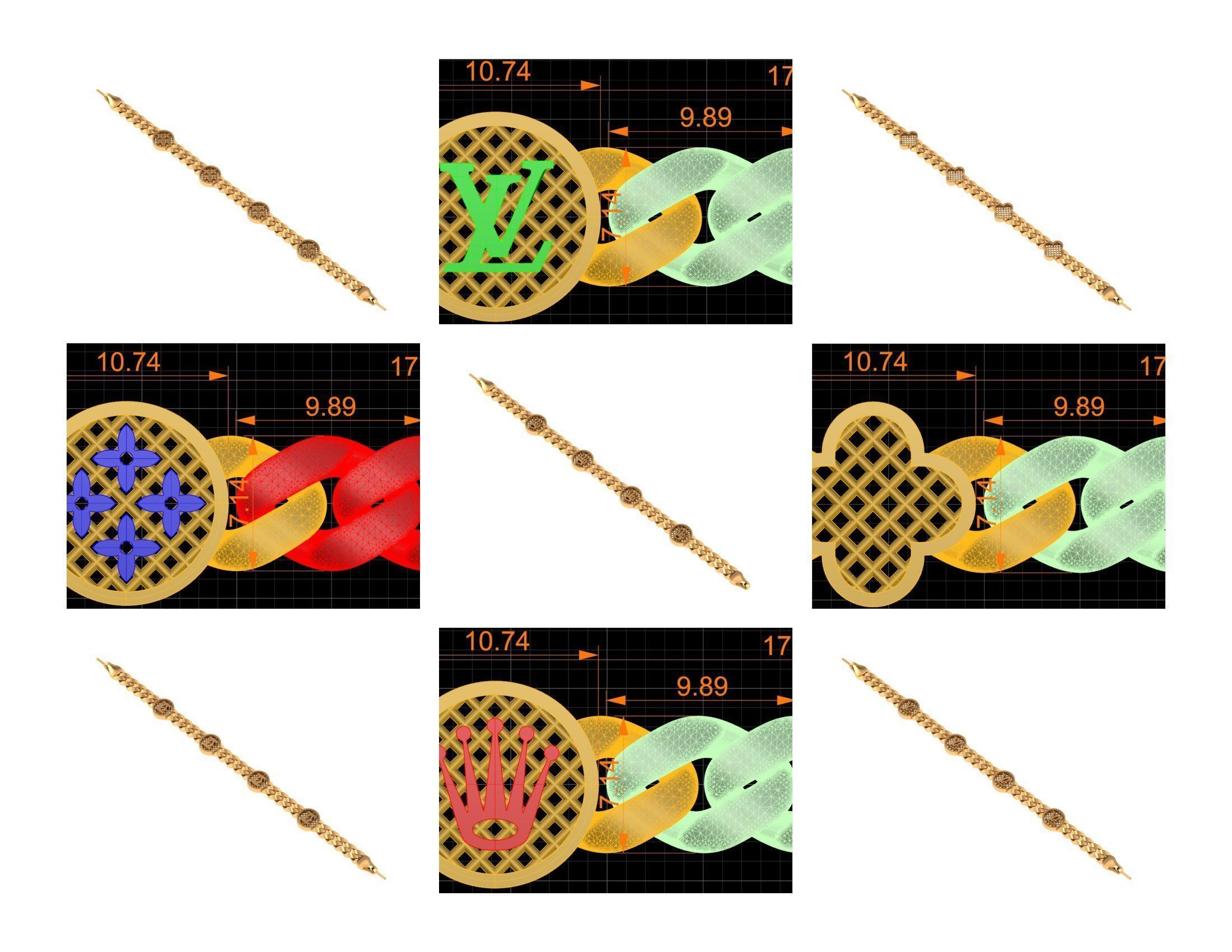CUBAN LINK CHAIN - 200 PIECES READY FOR PRINT 3D print model_38