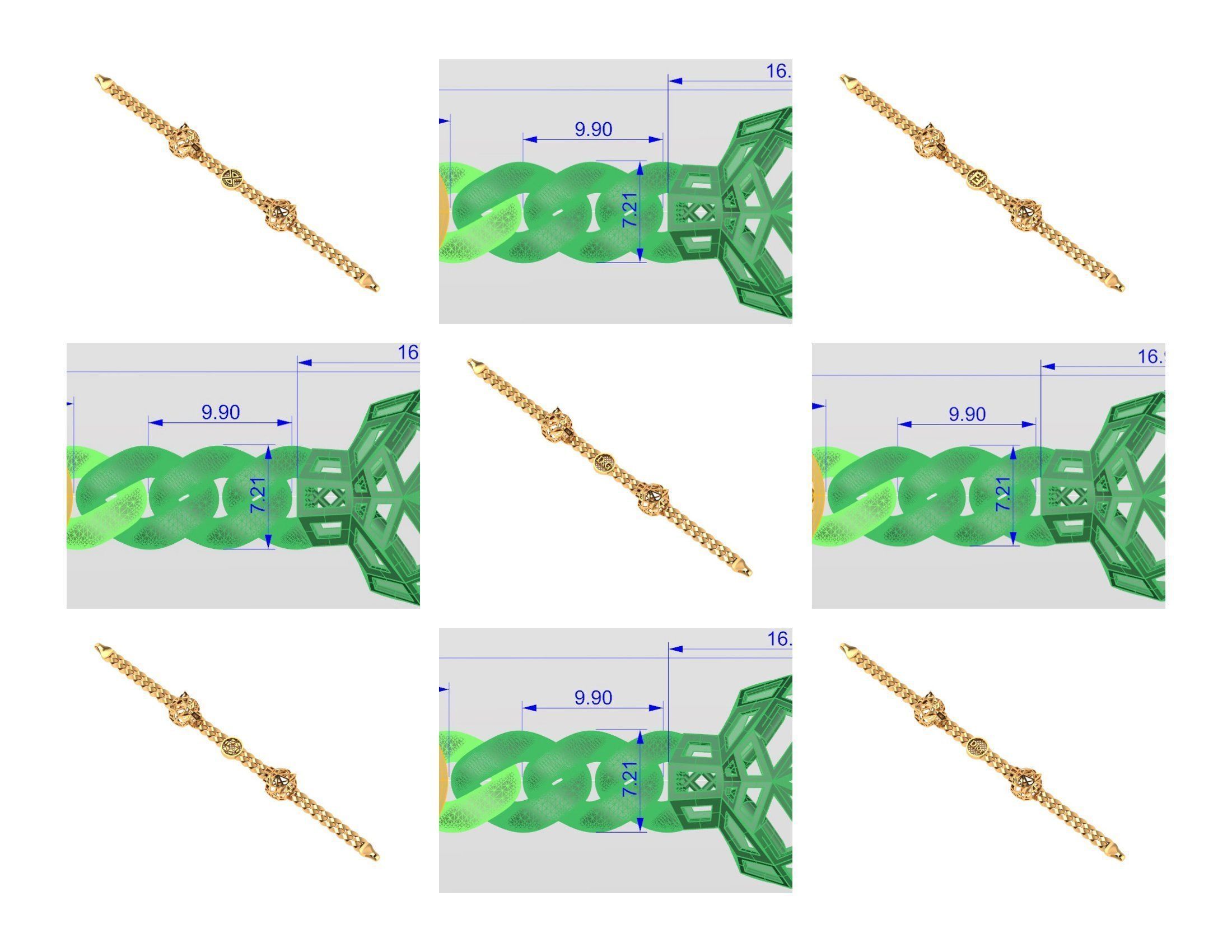 CUBAN LINK CHAIN - 200 PIECES READY FOR PRINT 3D print model_42
