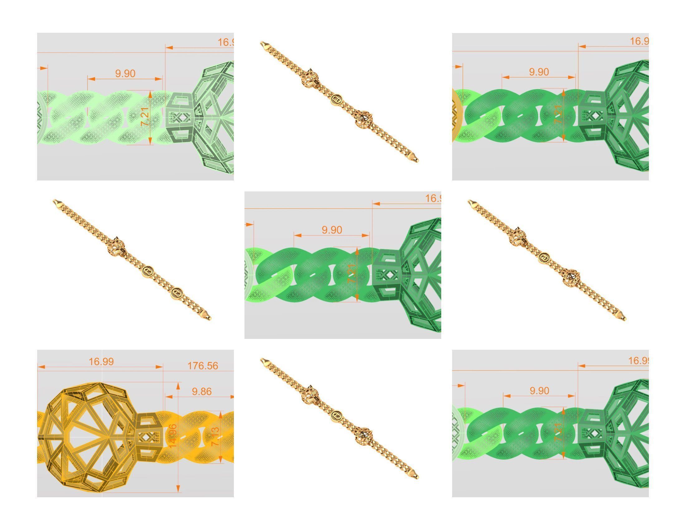 CUBAN LINK CHAIN - 200 PIECES READY FOR PRINT 3D print model_39