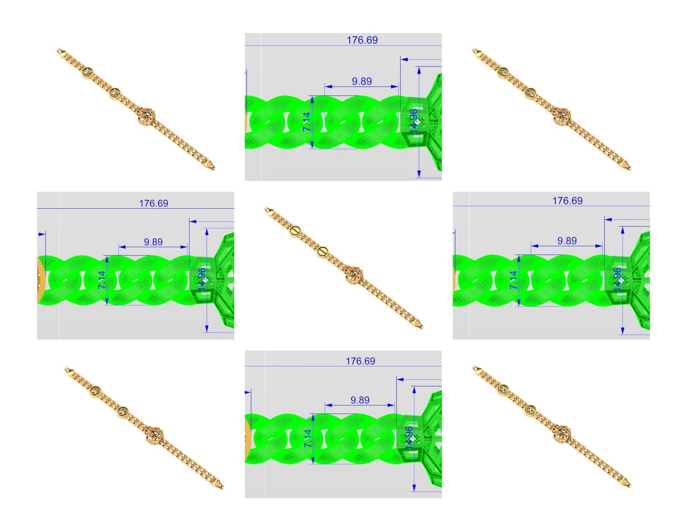 CUBAN LINK CHAIN - 200 PIECES READY FOR PRINT 3D print model_44