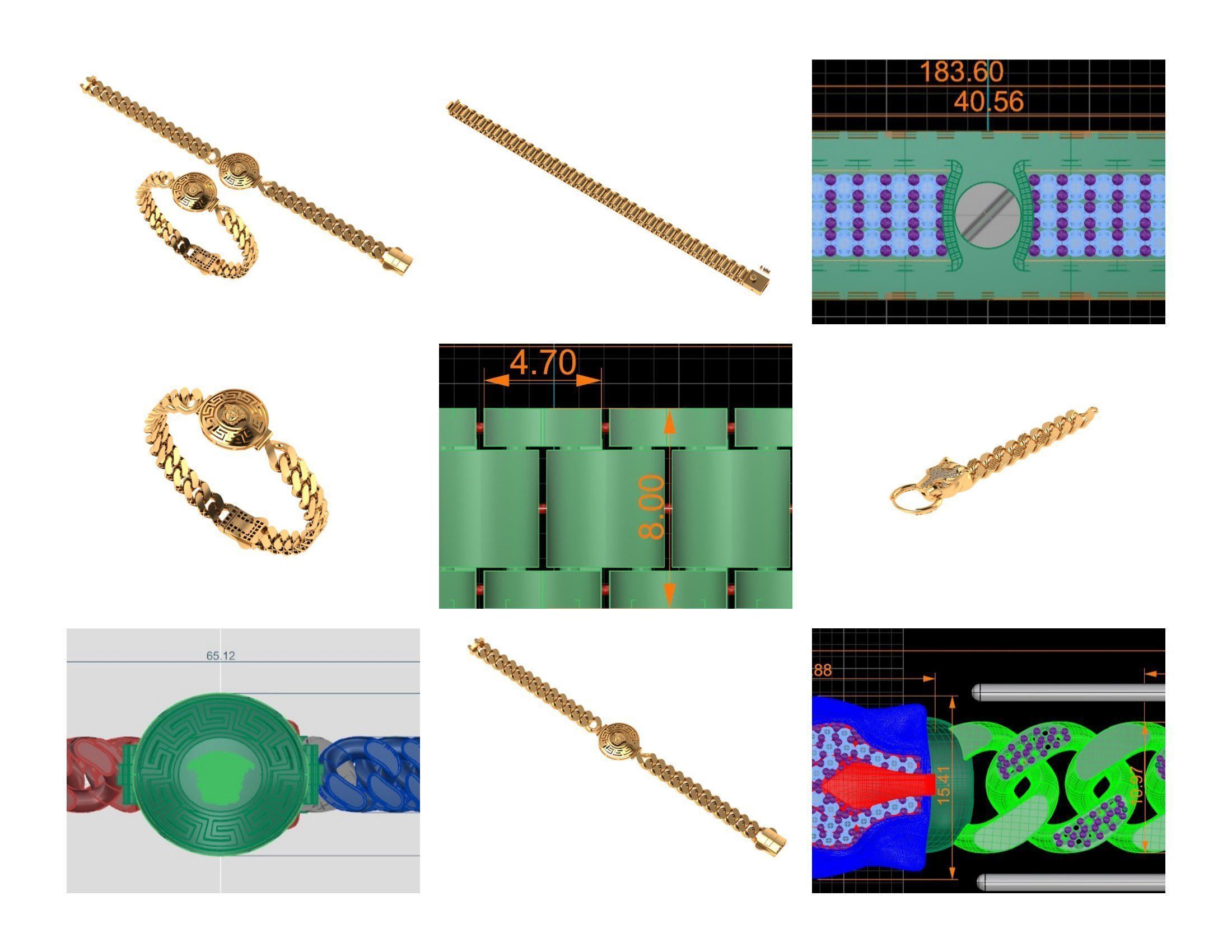 CUBAN LINK CHAIN - 200 PIECES READY FOR PRINT 3D print model_28