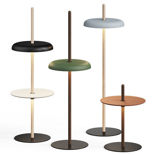 Pablo Nivel LED Portable Floor Lamp with Tray 3D model