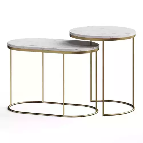 Urban Mood Lyndsy Modern Sintered Nesting Side Tables