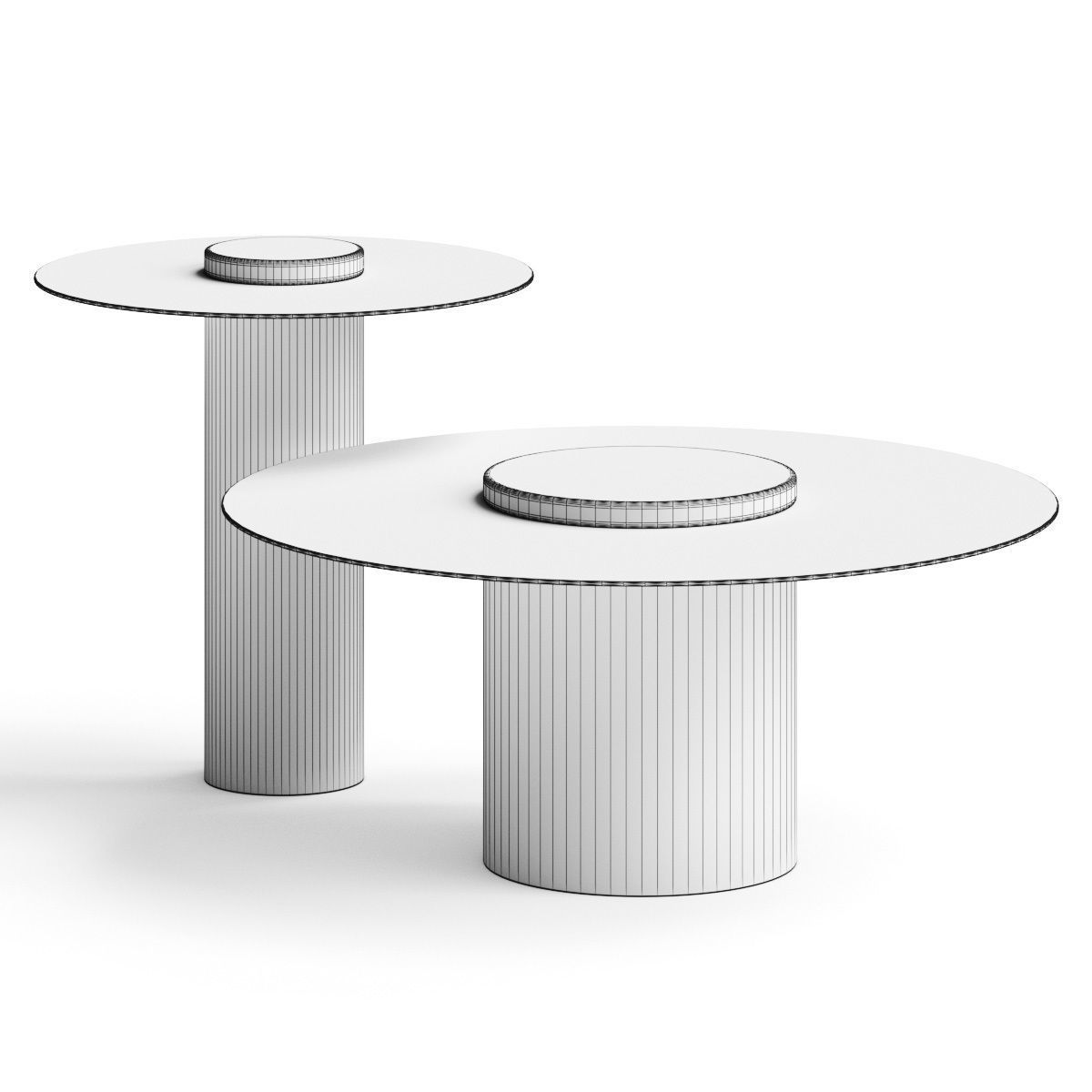 Urban Mood Sigrid Modern Terrazzo Coffee Table 3D model_1