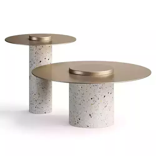 Urban Mood Sigrid Modern Terrazzo Coffee Table