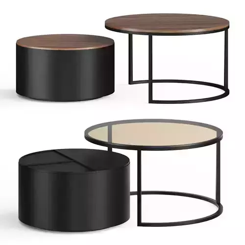 Urban Mood Bale Round Nesting Coffee Table 