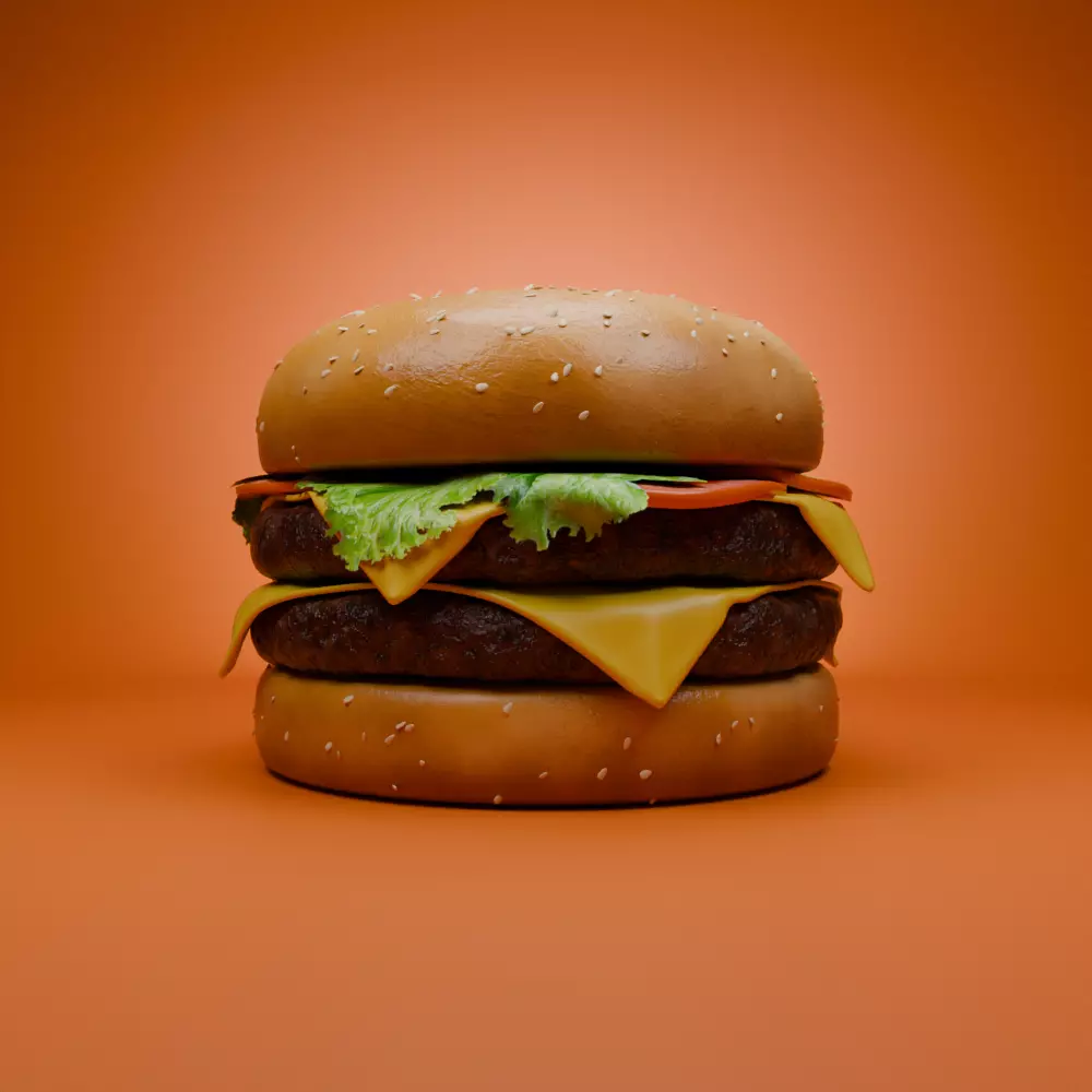 Burger 3D model_0