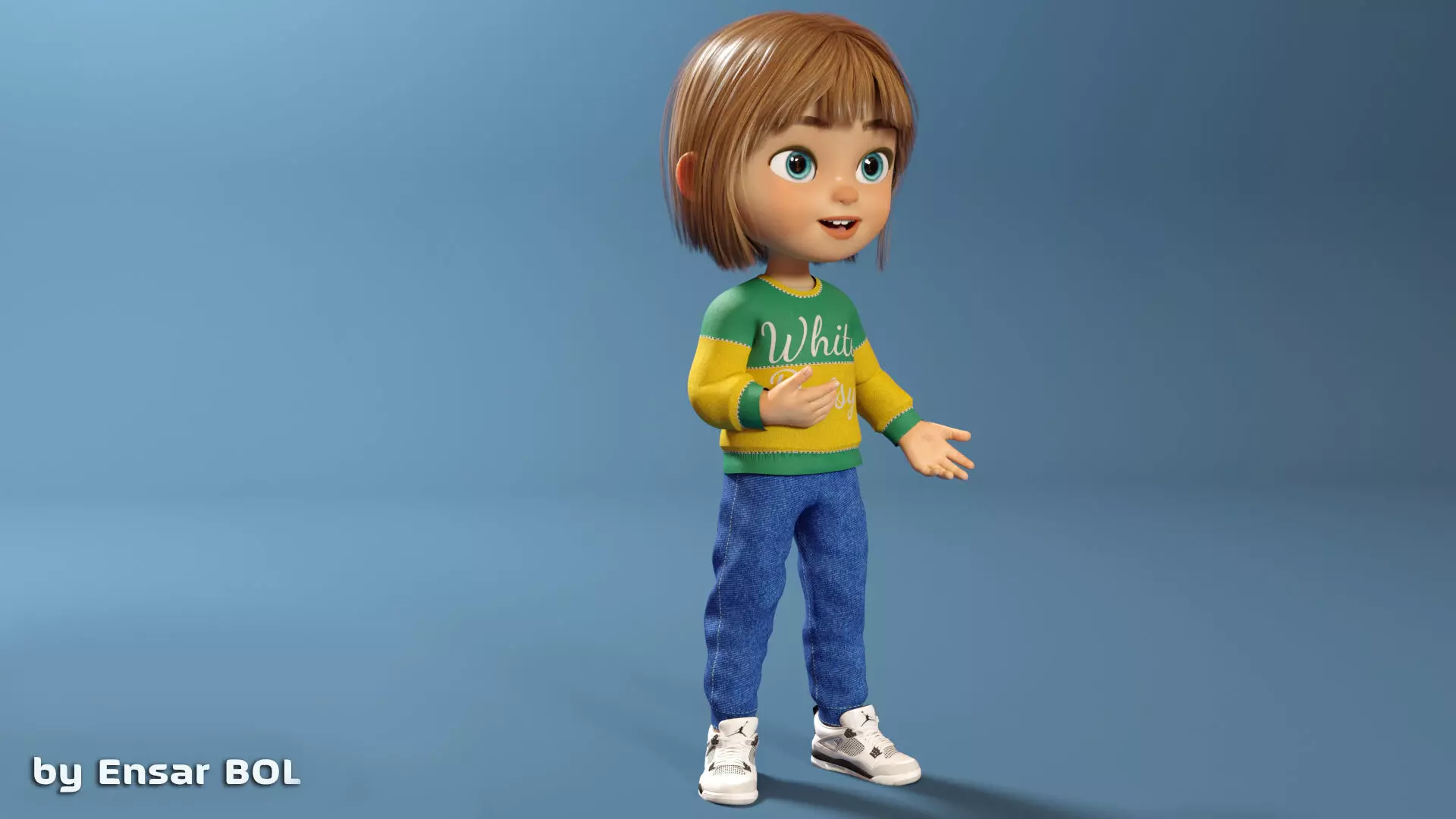 Toon Girl 3D model