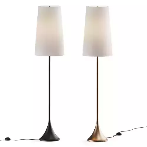 Crate and Barrel Seguin Brushed Brass Metal Floor Lamp