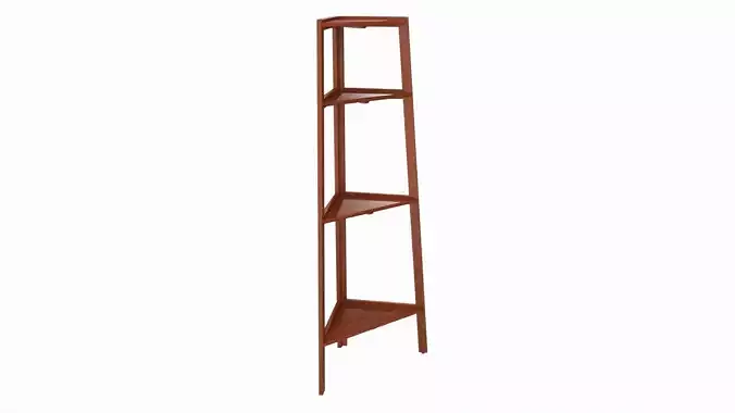 Outdoor and indoor triangle wood shelving 3D model