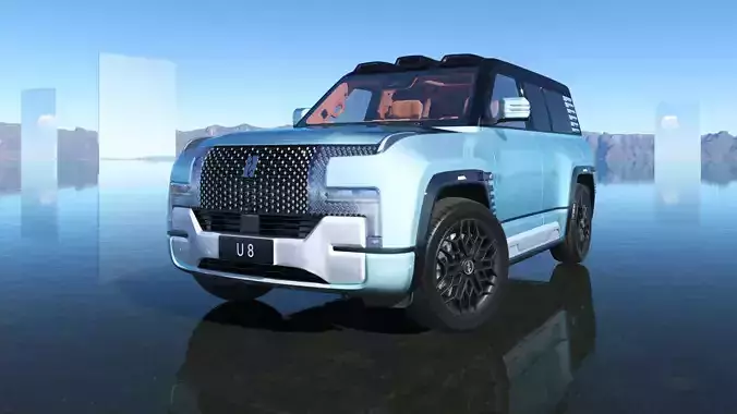 2024 BYD YangWang U8 with interior  3D model