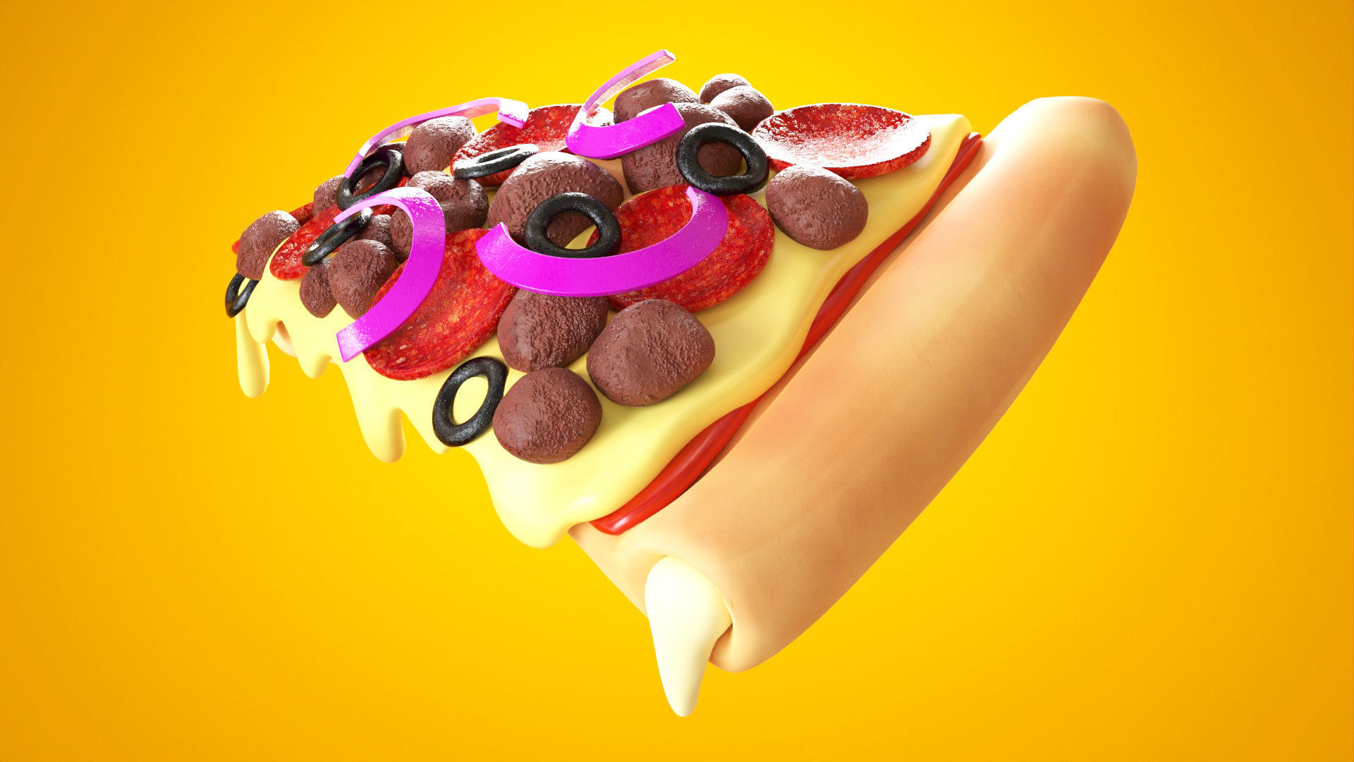 Pizza 001 3D model_4