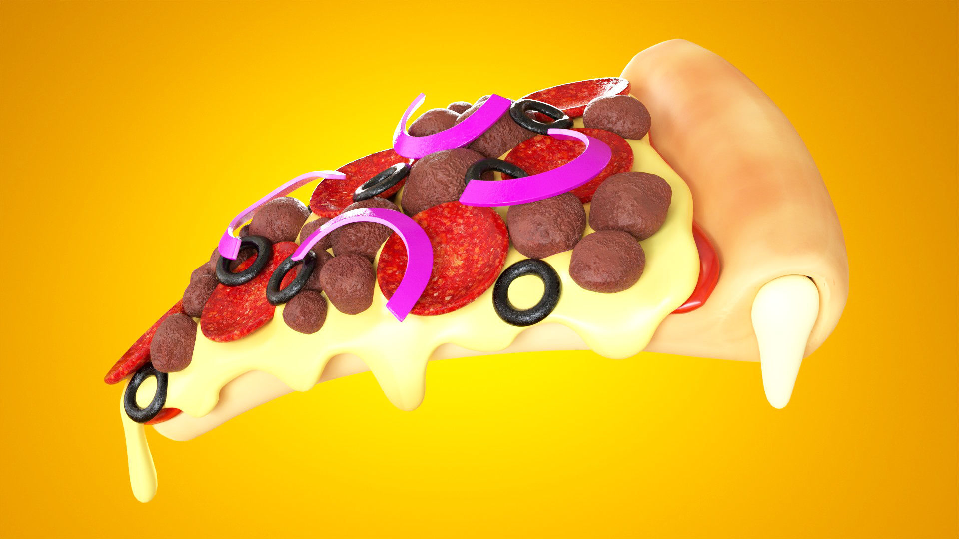 Pizza 001 3D model_2