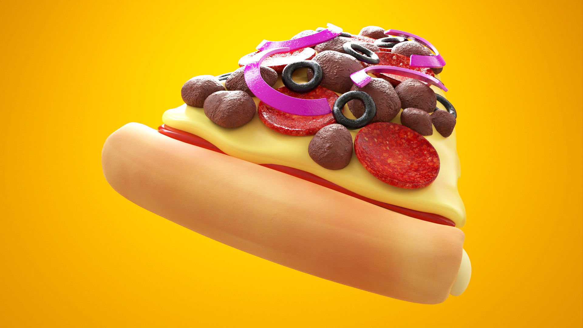 Pizza 001 3D model_5