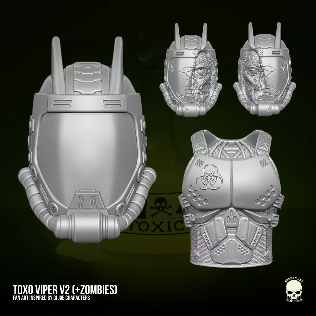 Toxo Viper Fan Art Kit 3D printable File For Action Figures 3D print model_0
