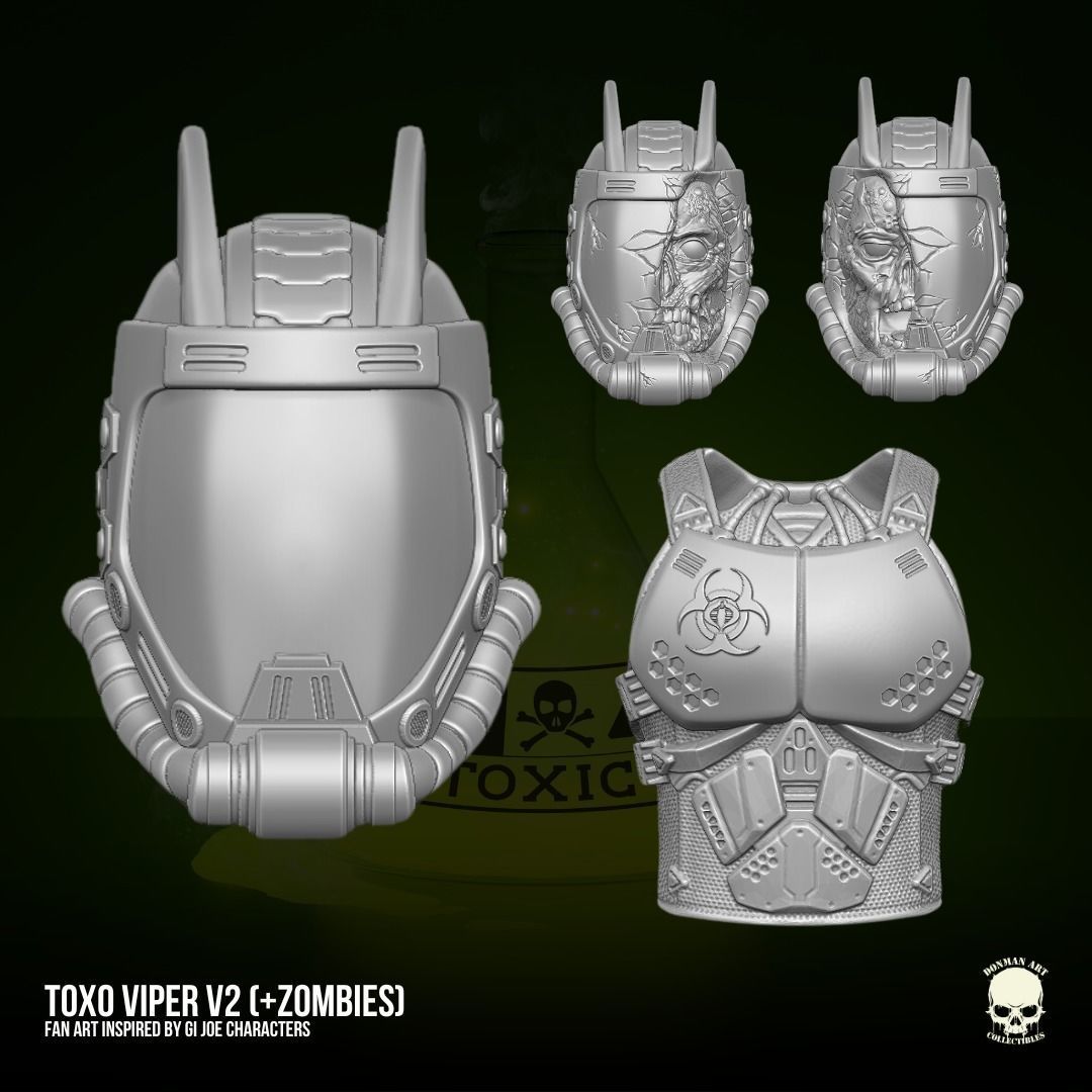 Toxo Viper Fan Art Kit 3D printable File For Action Figures 3D print model_17