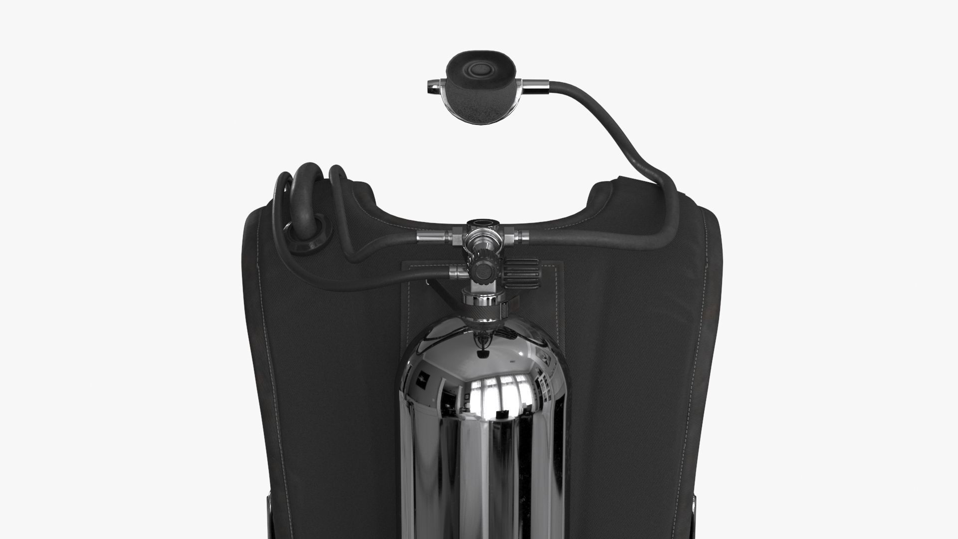 Diving Equipment Low-poly 3D model_7