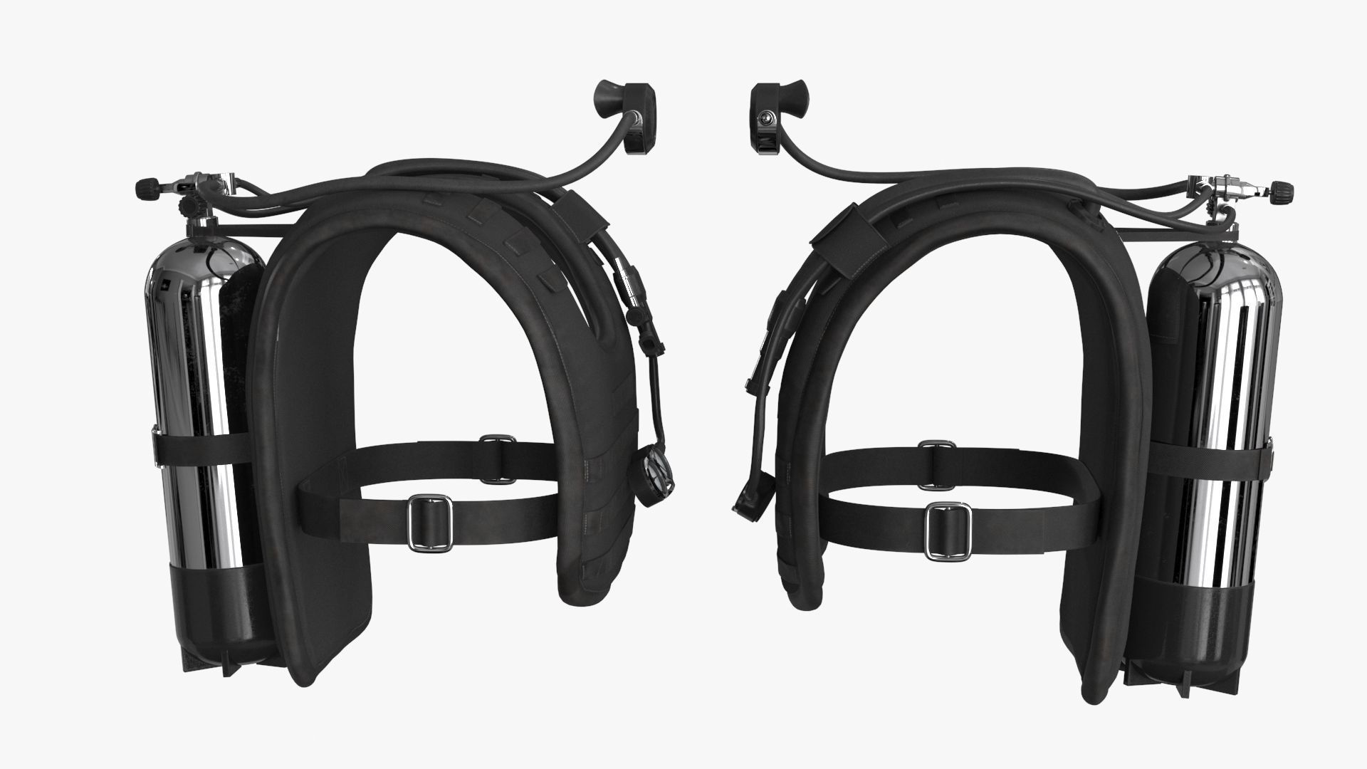 Diving Equipment Low-poly 3D model_15