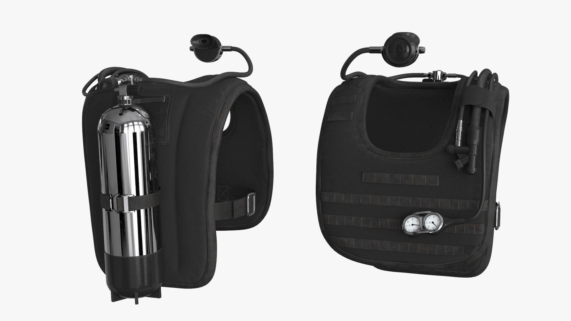 Diving Equipment Low-poly 3D model_14