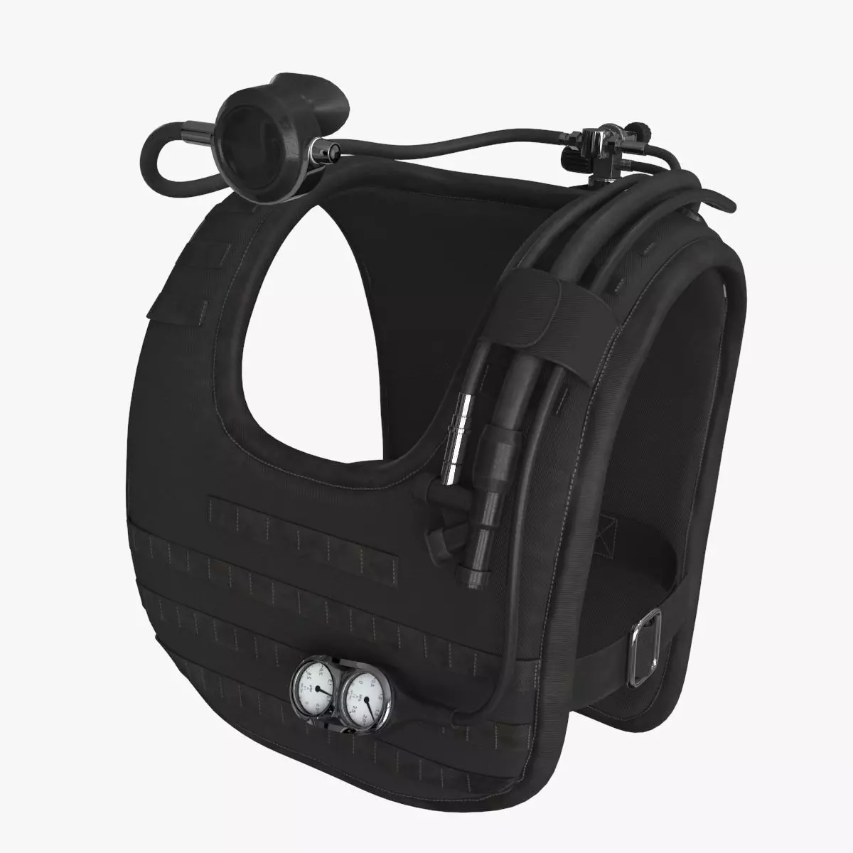 Diving Equipment Low-poly 3D model_0