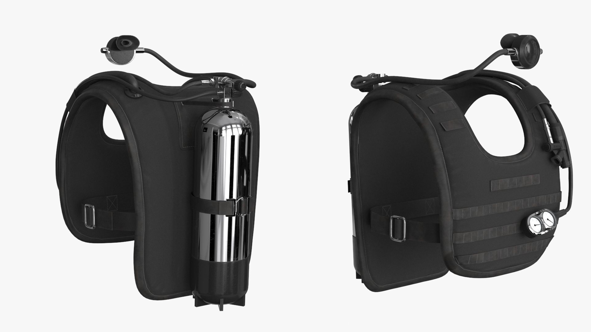 Diving Equipment Low-poly 3D model_13