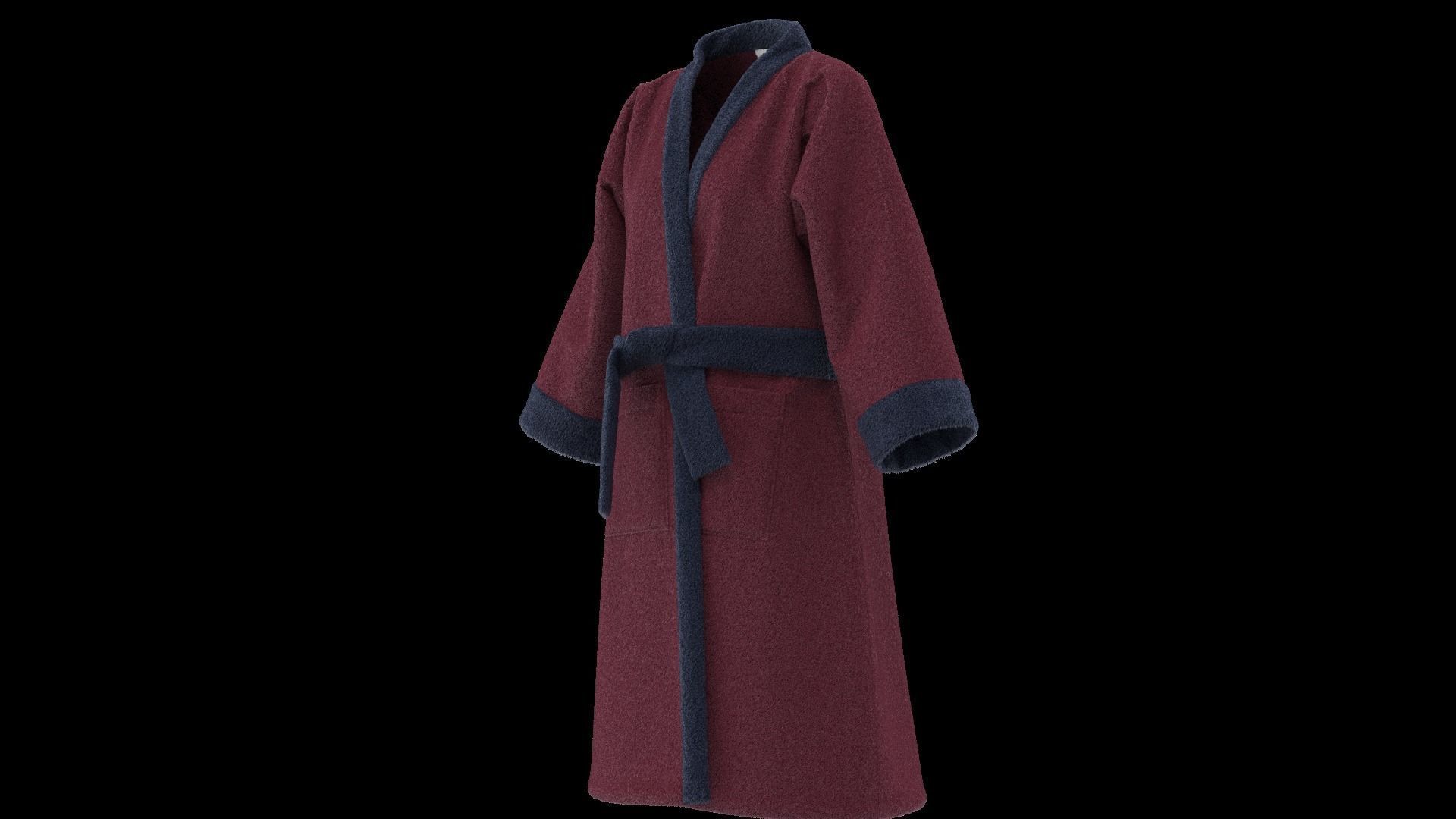Bathrobe  3D model_14